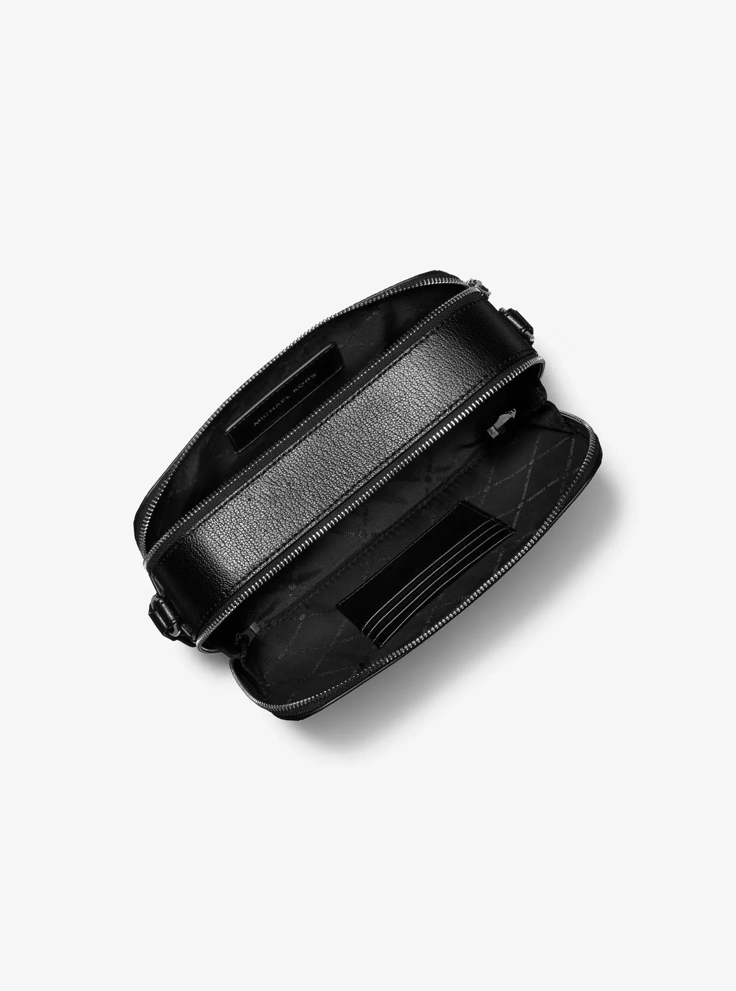 Hudson Grommeted Leather Crossbody Bag