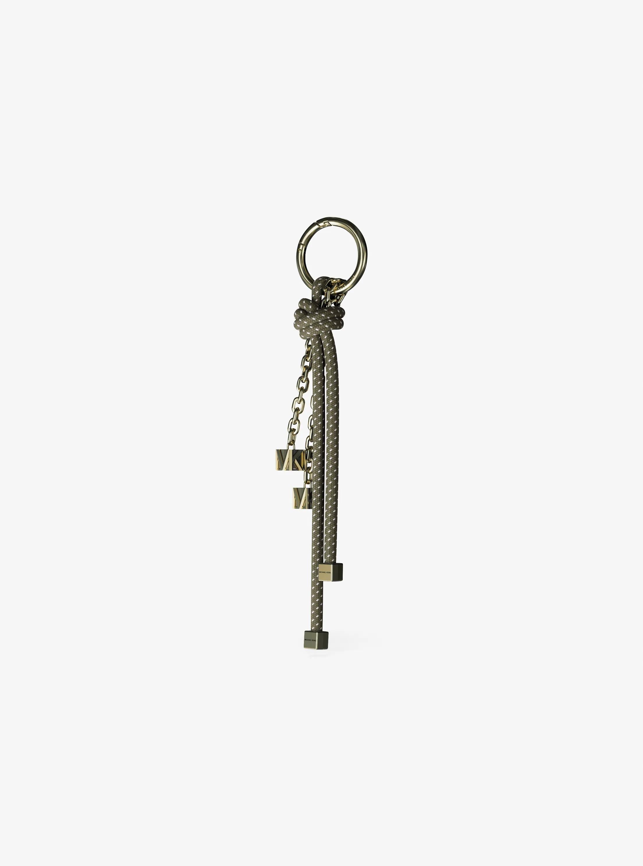 Gold-Tone and Speckled Cord Bag Charm