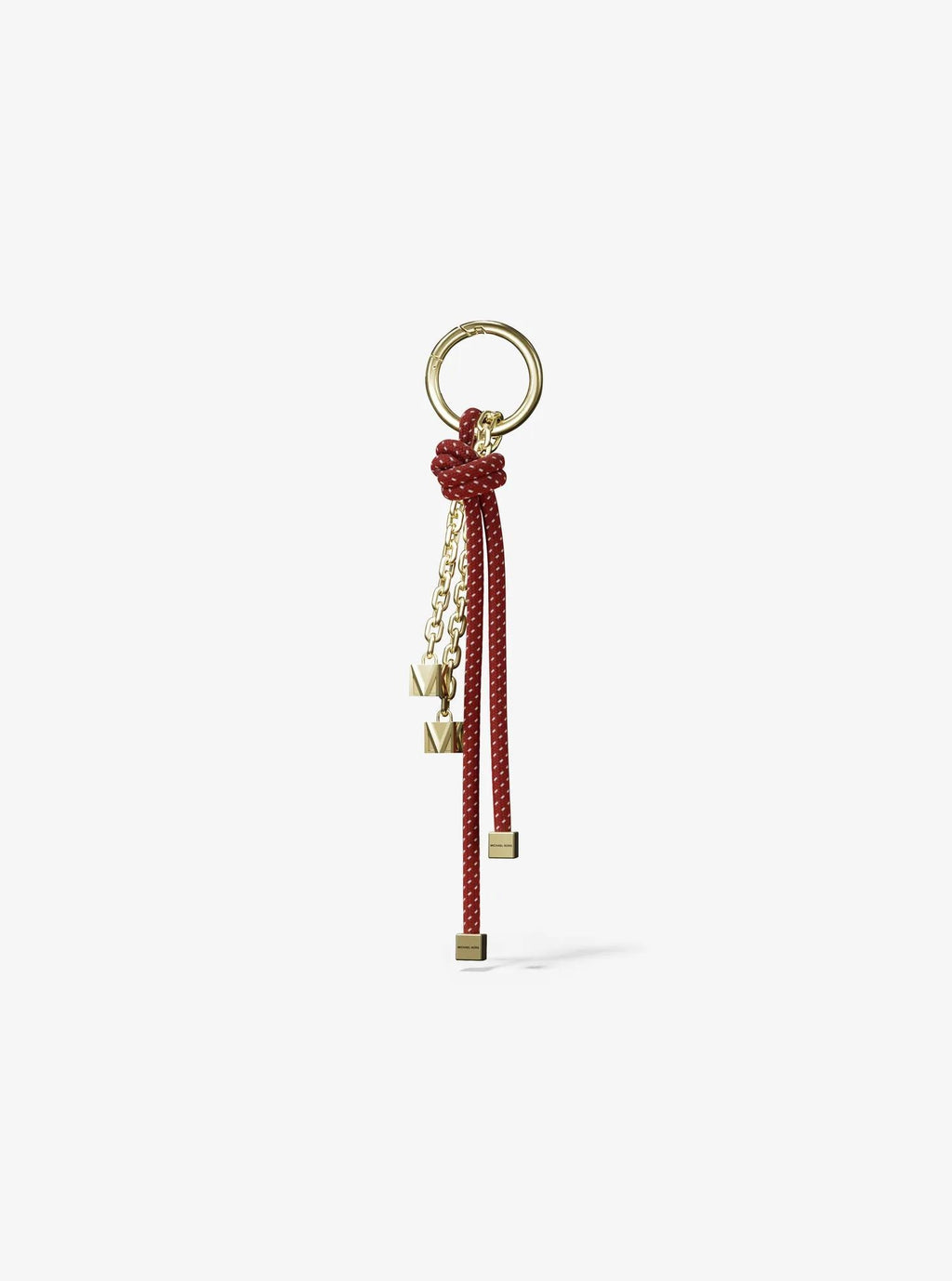 Gold-Tone and Speckled Cord Bag Charm