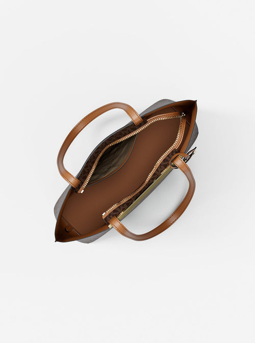 Evelyn Small Signature Logo Tote Bag