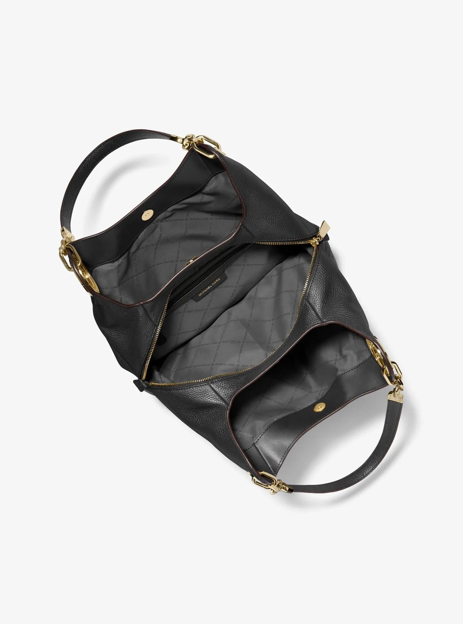 Lillie Large Pebbled Leather Shoulder Bag
