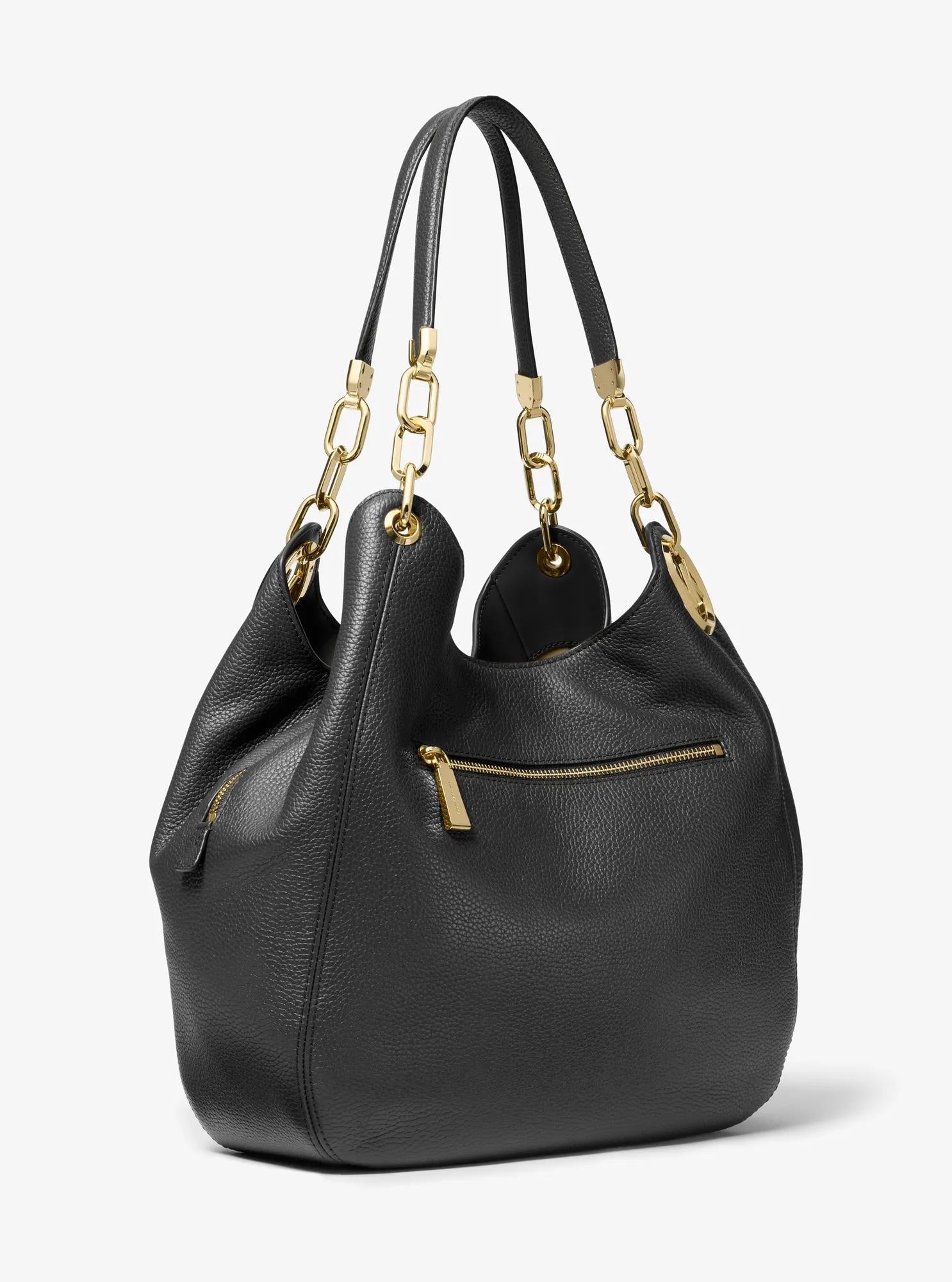 Lillie Large Pebbled Leather Shoulder Bag