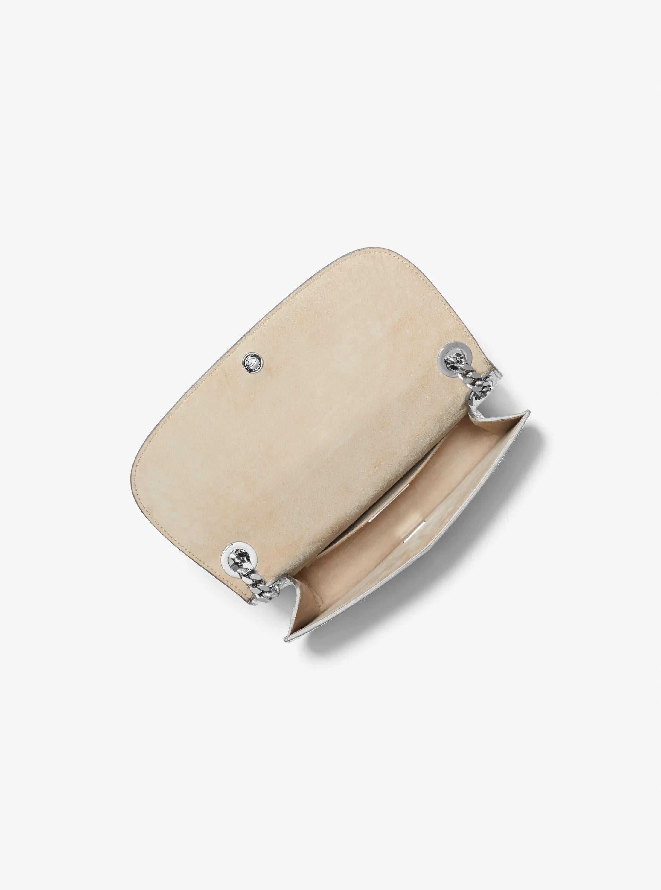 Christie Mini Crocodile Embossed Leather Envelope Bag