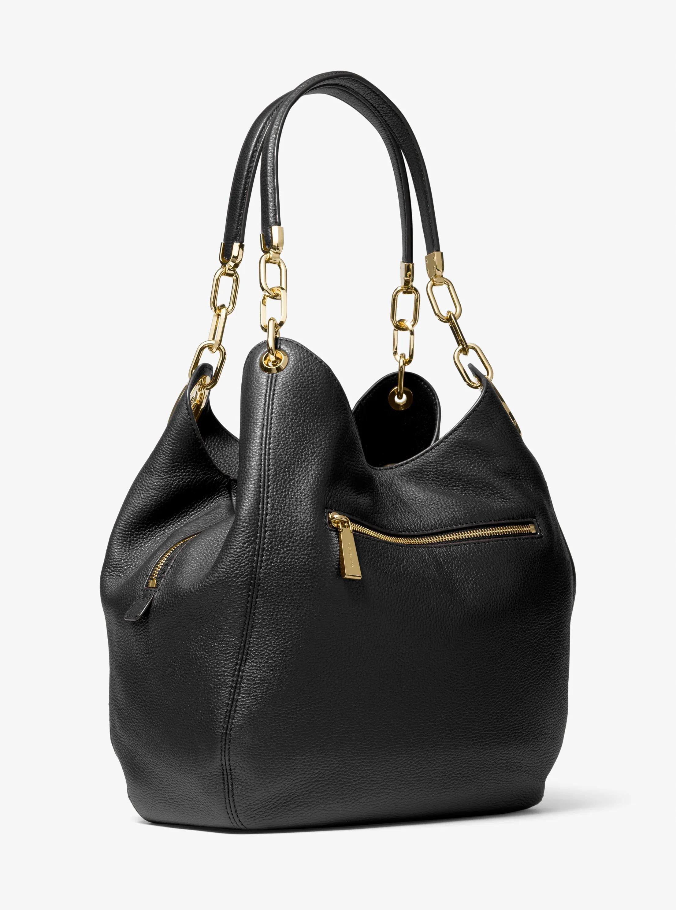 Lillie Large Pebbled Leather Shoulder Bag