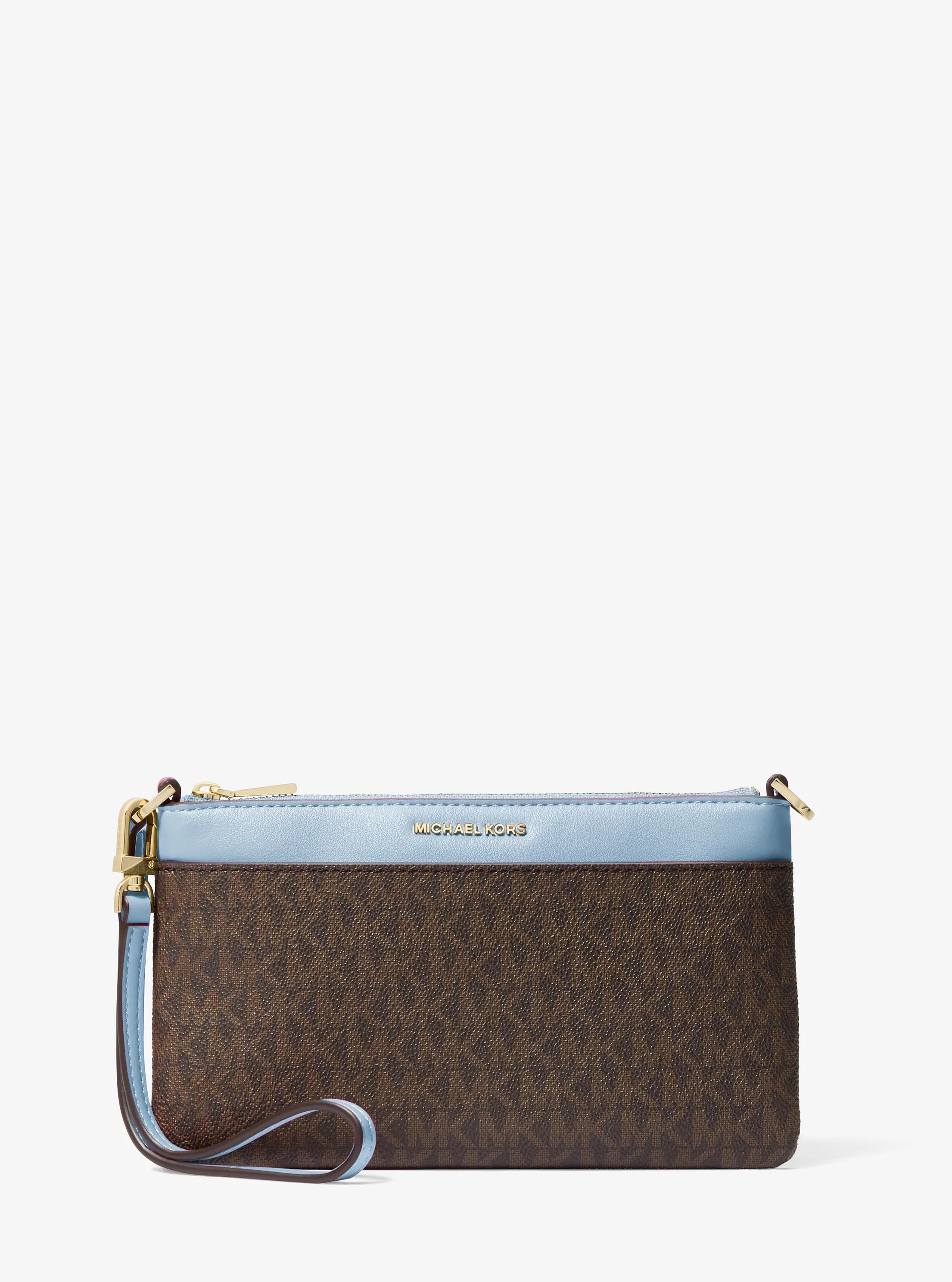 Jet Set Medium Signature Logo Wristlet