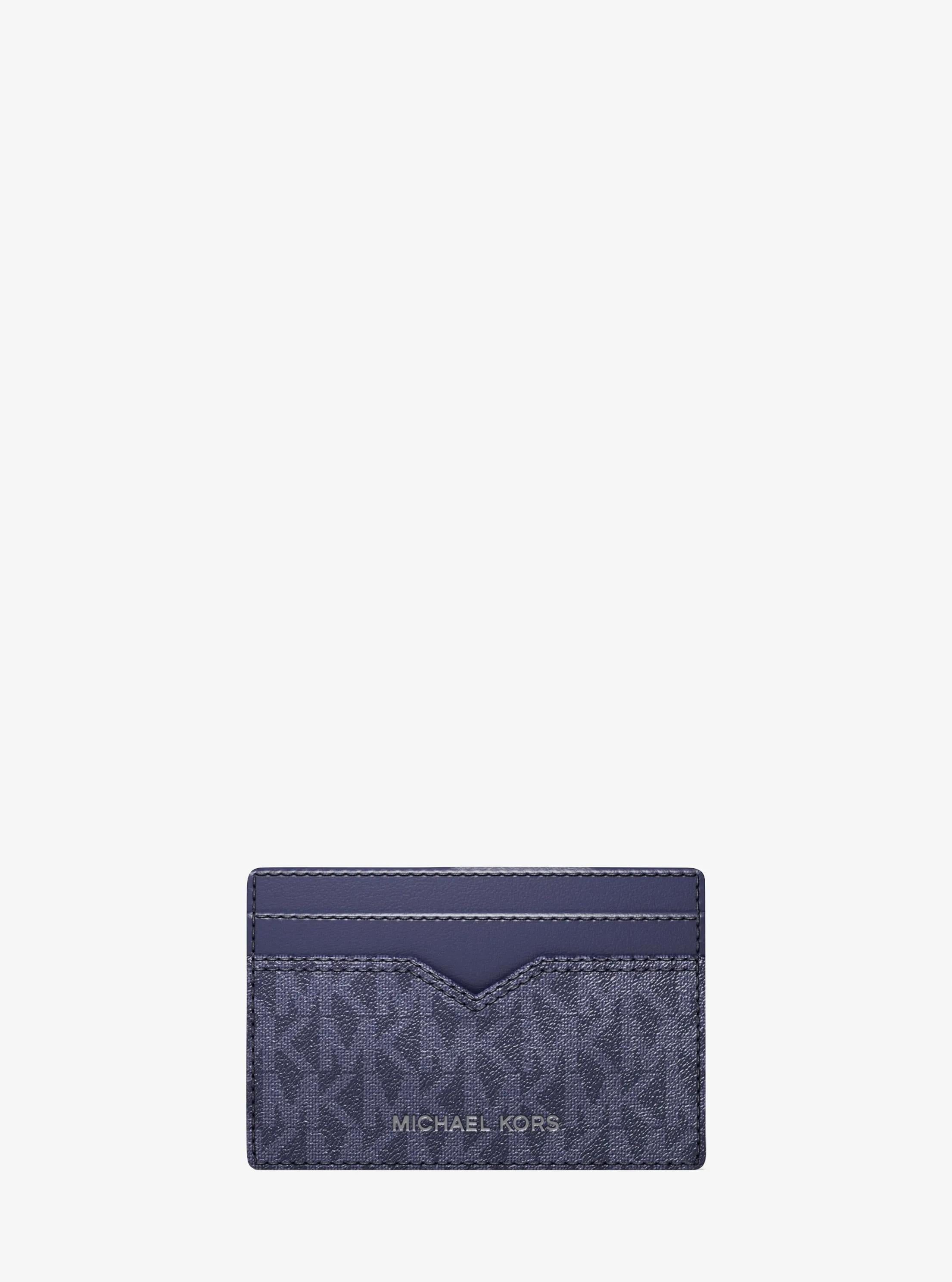 Hudson Pebbled Leather and Signature Logo Money Clip Card Case
