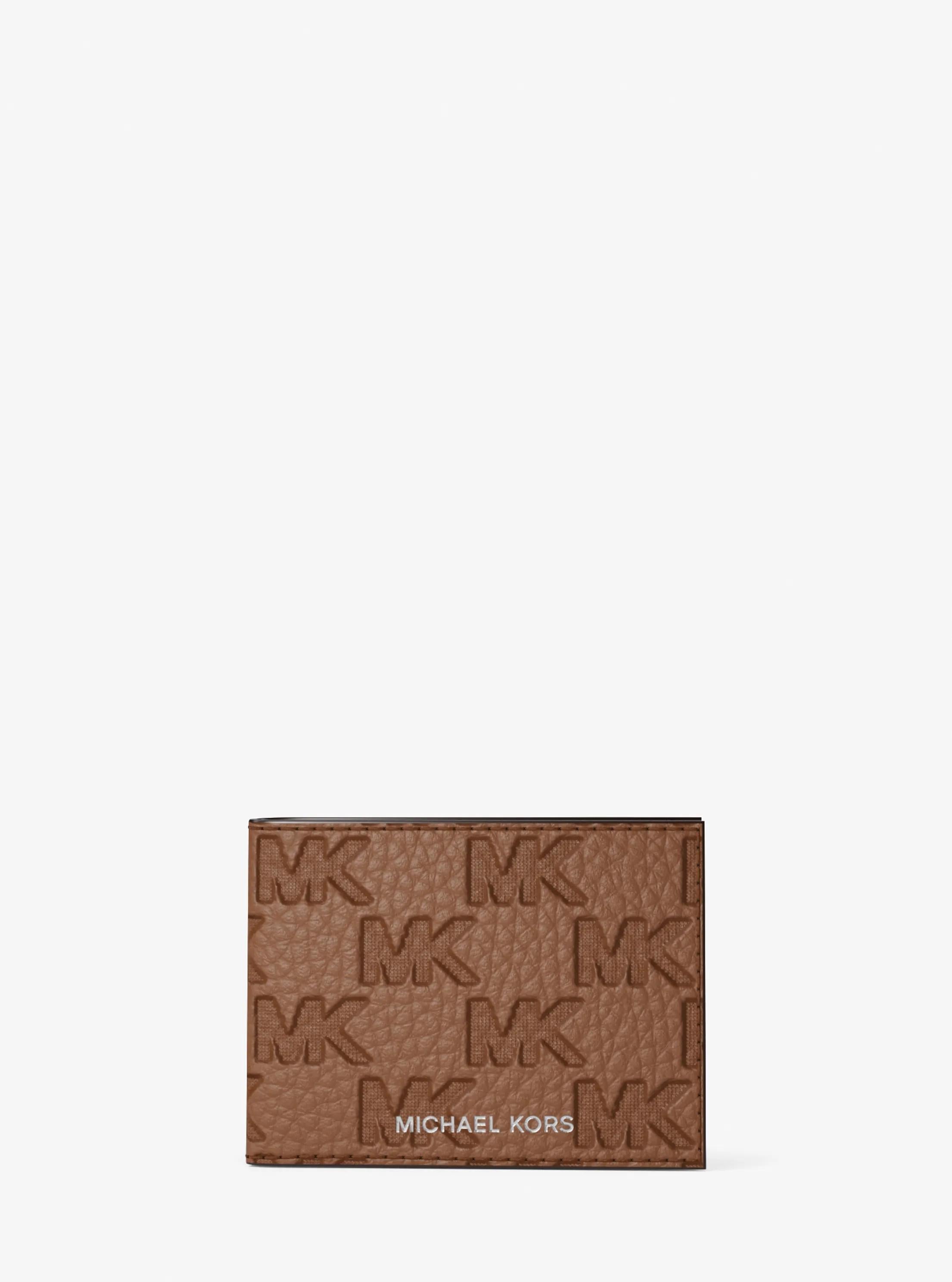 Hudson Logo Embossed Leather Billfold Wallet and Passcase