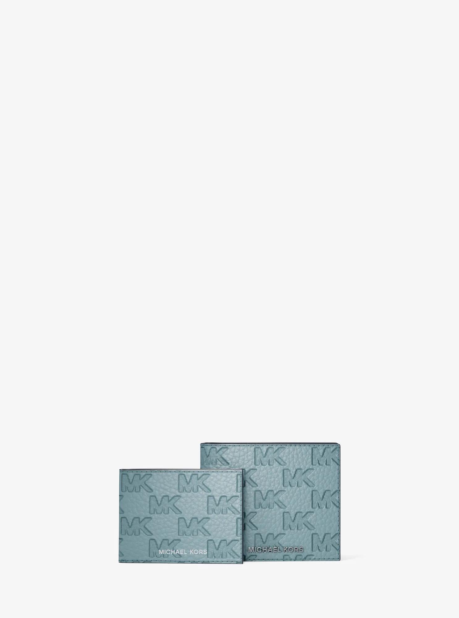 Hudson Logo Embossed Leather Billfold Wallet and Passcase