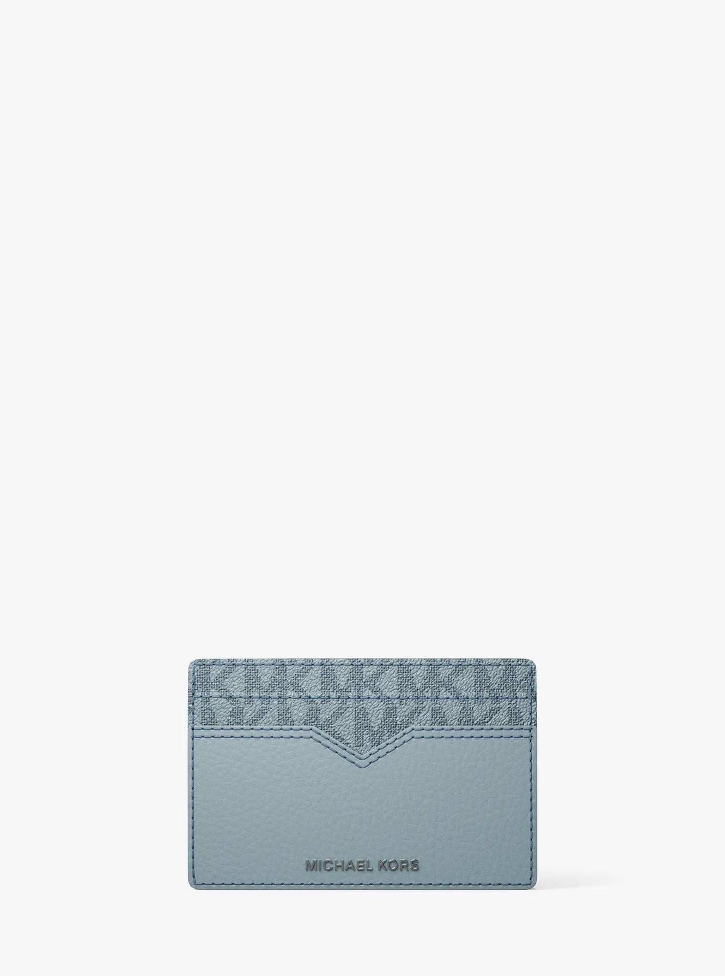 Hudson Pebbled Leather and Signature Logo Money Clip Card Case