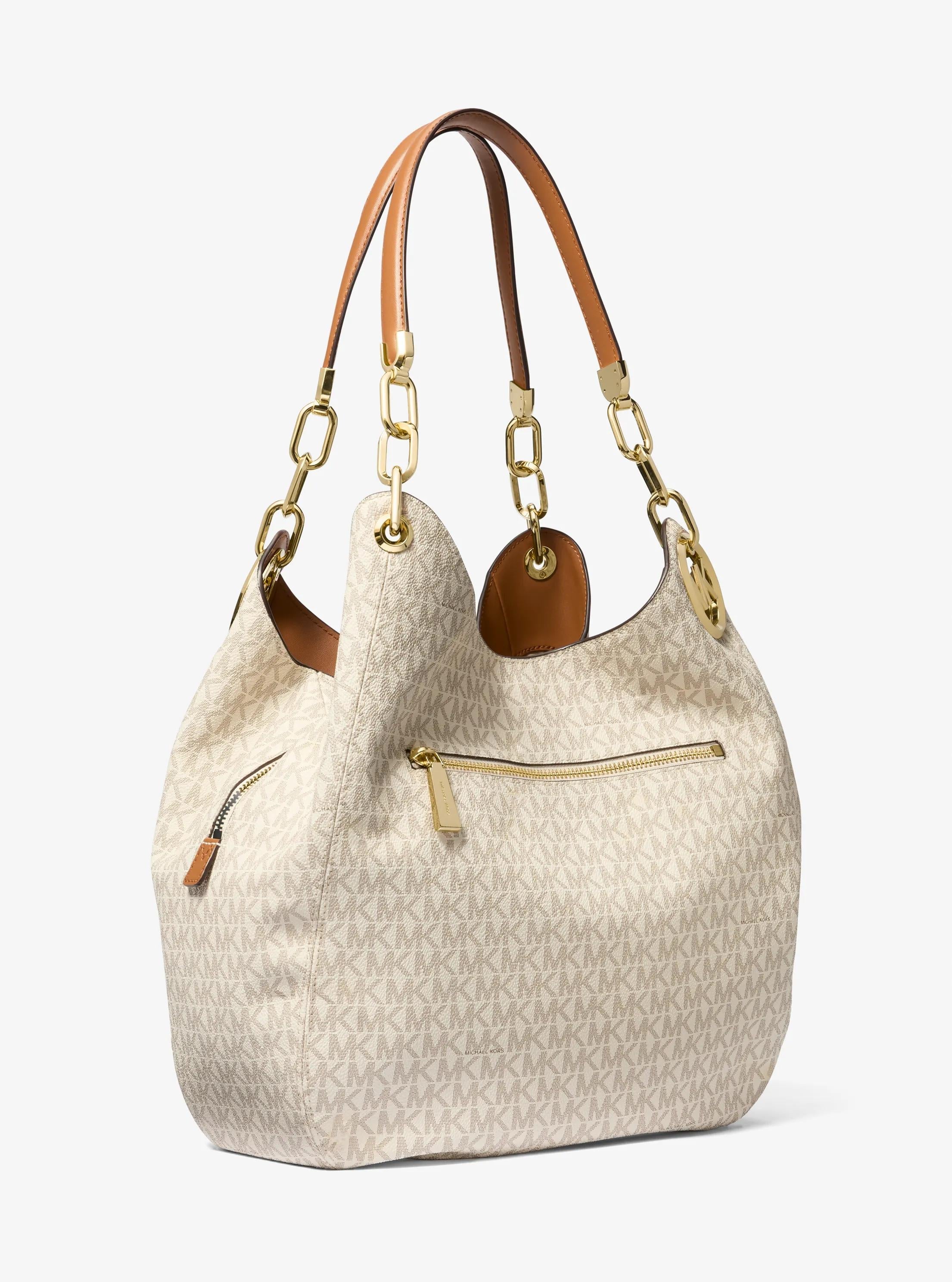 Lillie Large Signature Logo Shoulder Bag
