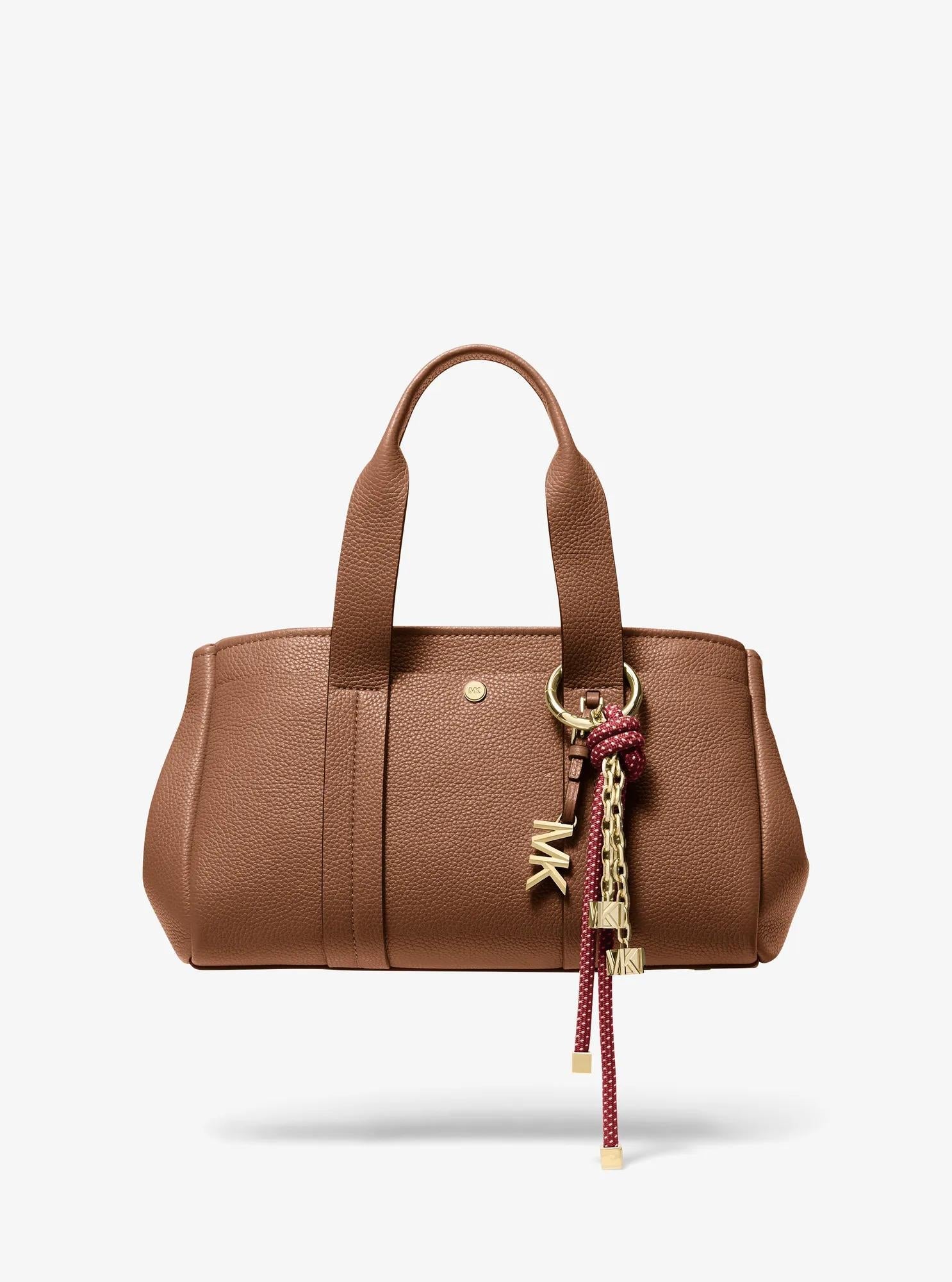 Gold-Tone and Speckled Cord Bag Charm