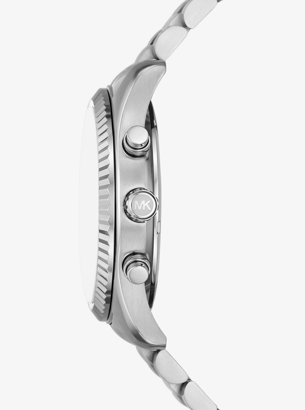 Oversized Lexington Silver-Tone Watch and Crocodile-Embossed Leather Card Case Gift Set
