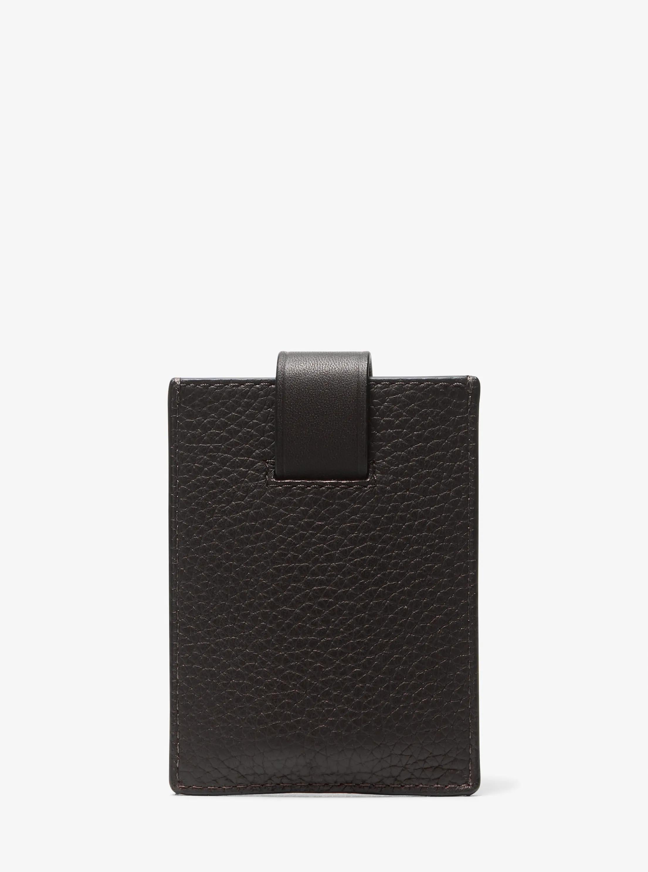 Hudson Pebbled Leather Snap Card Case