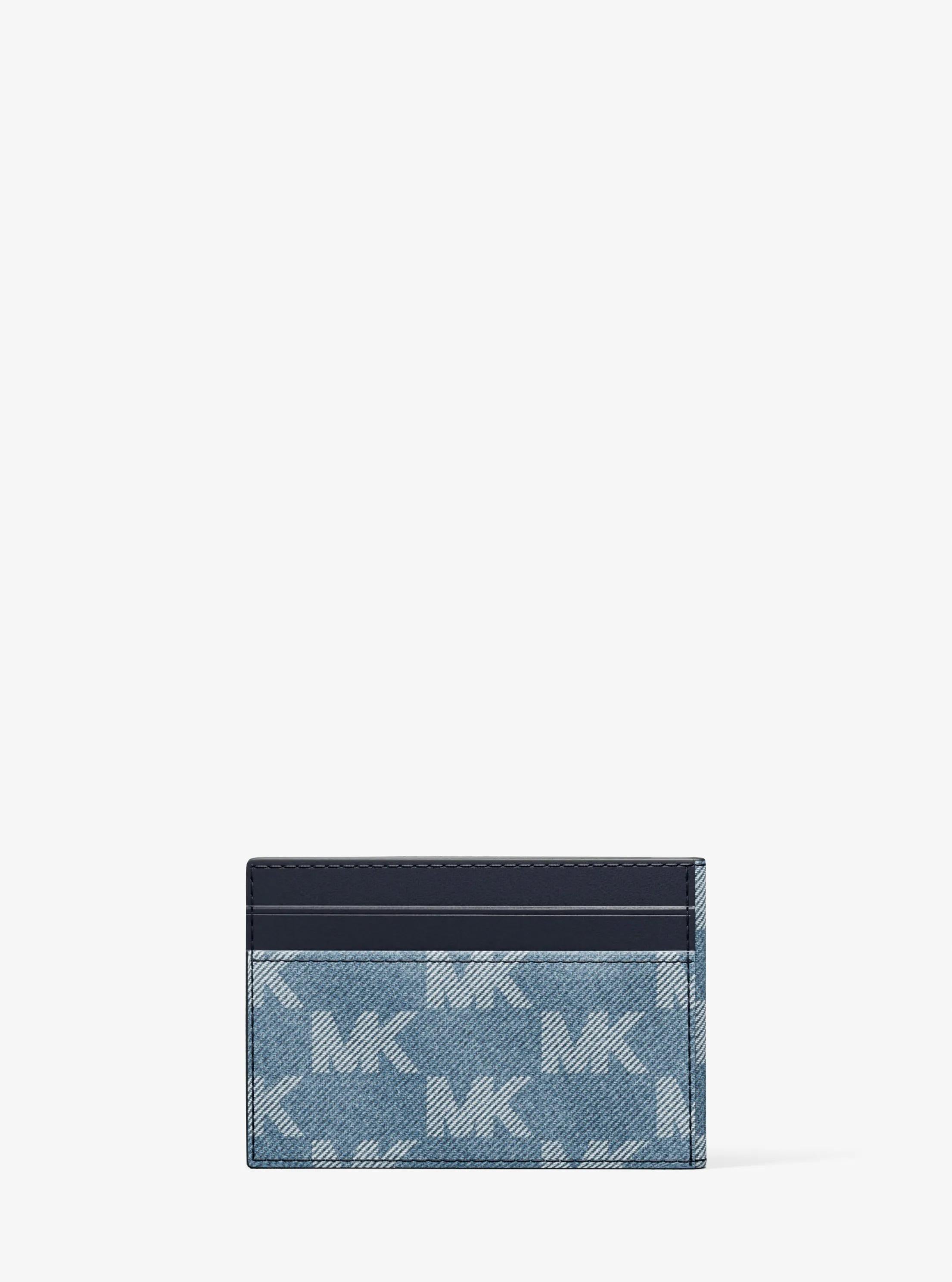 Cooper Medium Logo Jacquard Denim Wallet