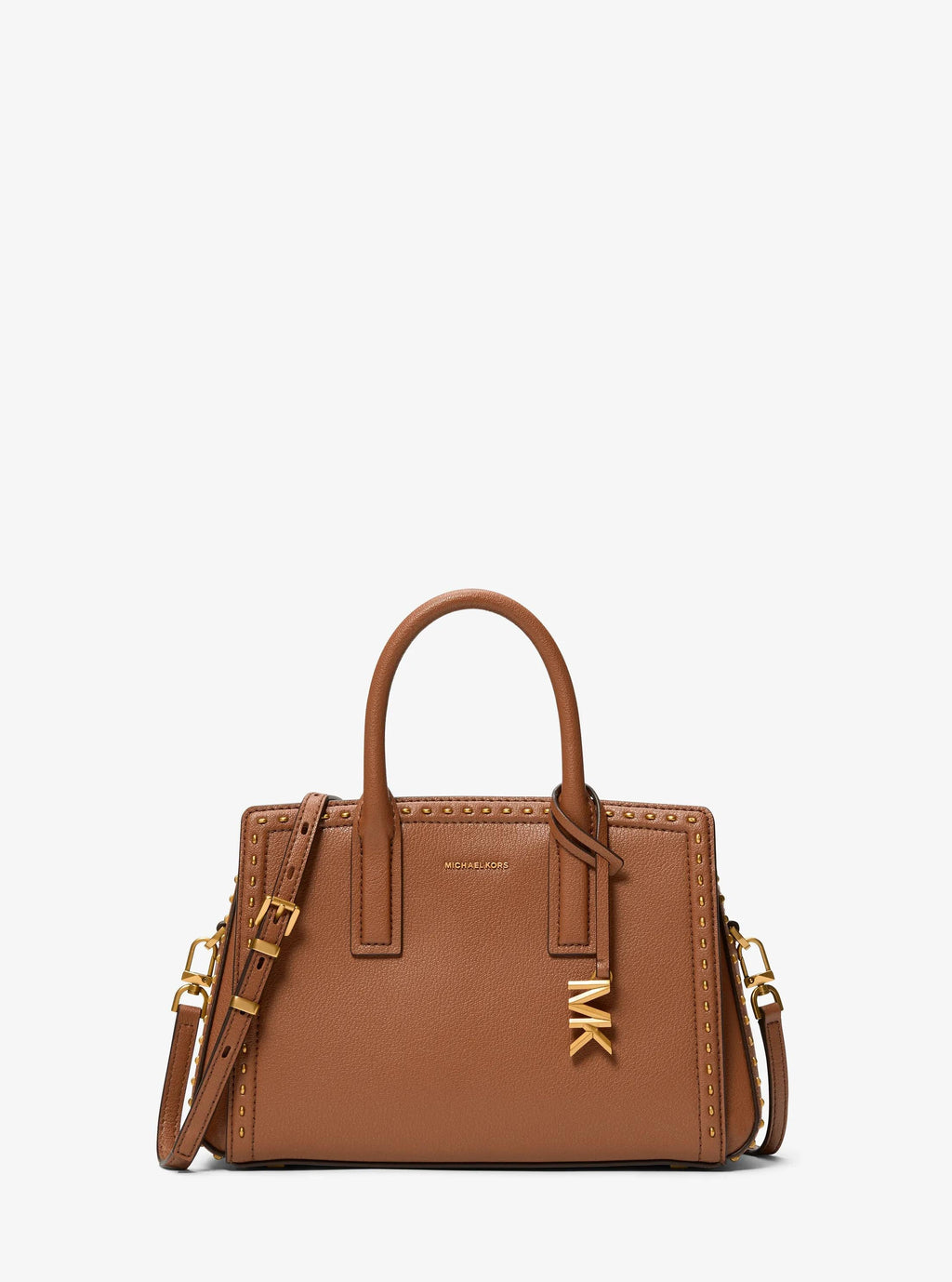 Laila Small Studded Leather Satchel